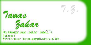 tamas zakar business card